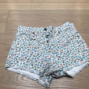 floral jean shorts